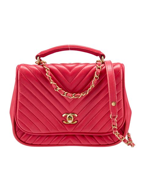 chanel reversed chevron flap bag